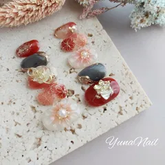 カラー変更OK！成人式ネイル♡振袖ネイル♡和装ネイル♡ブライダルネイル♡フラワーネイル♡