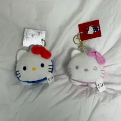 ハローキティ顔ポーチ ぬいぐるみ キーホルダー