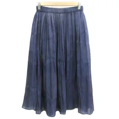 アーバンリサーチ サニーレーベル URBAN RESEARCH Sonny Label フレアスカート ギャザースカート ロング丈 F ネイビー 紺 /YM10