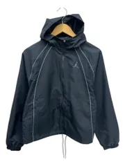 NIKE (ナイキ) JORDAN WOVEN LINED ジョーダン ナイロンジャケット フーディー FD7870-010 XL ブラック レディース/045