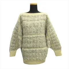 【中古】美品 イッセイミヤケ ISSEY MIYAKE 80's ボートネック ドルマン ニット セーター ウール シルク 筆タグ 美品 イッセイミヤケ ISSEY MIYAKE 80's ボートネック ドルマン ニット