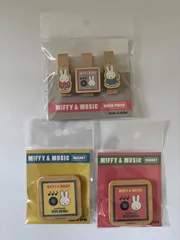 新品　希少品　ミッフィー ウッドピンチセットとマグネットセット（ミッフィー＆MUSIC）日本製