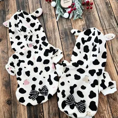 4696mama様🩷牛柄♡🐄うし耳フード♡パーカー♡ハンドメイド犬服♡