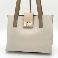 FURLA Marshmallow トートバック アーチロゴ レザー アイボリー - メルカリ