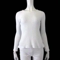 ザノースフェイス THE NORTH FACE ワッフル カットソー シャツ ロンT 長袖 NTW81731 ロゴ 刺繍 S 白 ホワイト 国内正規品 アウトドアウエア キャンプ