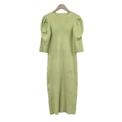 CELFORD(セルフォード) ワンピース サイズ36 S レディース - イエローグリーン クルーネック/七分袖/マキシ丈/ニット