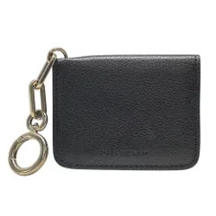 バーバリー キーリング付き カードケース カードホルダー パスケース ソフトグレイン レザー ブラック 4076648 BURBERRY 正規品 キーリング仕様 多用途収納 スリム設計 ID・IC収納 メンズ レディース ユニセックス