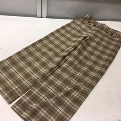 送料無料★GU ジーユー★秋冬用チェック柄パンツ　ワイドパンツ★レディース　XLサイズ#60108sNj155