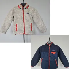 パタゴニア 5T 5歳 110号 リバーシブル フリース ジャケット C-アウター-237