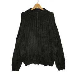 CHAPS チャップス ニット セーター ハーフジップ ワンポイント刺繡 オーバーサイズ ビックシルエット CHINA製 XLサイズ カーキ