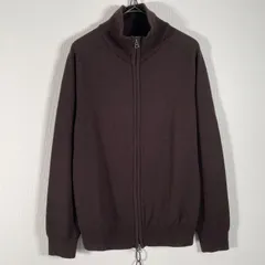 GAP ギャップ ニットブルゾン ドライバーズニット ハイネックジップアップカーディガン イタリアンメリノウール XSサイズ ブラウン系