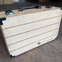 FUJI 木製カセットケース　富士フイルム　国内メーカー　木製ケース　レア　オールド　カメラ　小物入れ　雑貨　※鍵なし