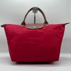 【良品】LONGCHAMP ロンシャン プリアージュM トートバッグ レッド