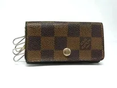 LOUIS VUITTON ルイヴィトン N62631 ダミエ ミュルティクレ4 4連 キーケース 鍵入れ レディース メンズ ブラウン系 DJ8916