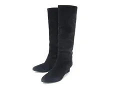 JIMMY CHOO ジミーチュウ スエード ロングブーツ 表記サイズ 36 (約23.0cm) 靴 シューズ レディース ブラック系 DK9262