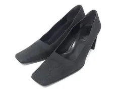 GUCCI グッチ GG柄 ナイロンキャンバス パンプス ヒール 表記サイズ 35 1/2(約22.5cm) 靴 レディース ブラック系 DK9263