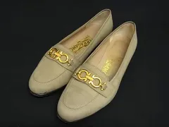 Salvatore Ferragamo フェラガモ ダブルガンチーニ ヌバック ローファー 表記サイズ 6 (約23.5cm) 靴 シューズ グレージュ系 DJ9260