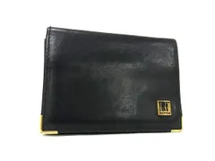 dunhill ダンヒル レザー カードケース カード入れ 名刺入れ メンズ ブラック系 DK9022