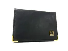 ■美品■ dunhill ダンヒル レザー カードケース カード入れ 名刺入れ メンズ ブラック系 DK9027