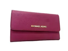MICHAEL KORS マイケルコース レザー 三つ折り 長財布 ウォレット 小銭入れ 札入れ レディース パープル系 DK9500