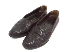 PRADA プラダ レザー 編み込み パンプス 表記サイズ 35 1/2 (約22.5cm) 靴 シューズ レディース ブラウン系 DJ9352