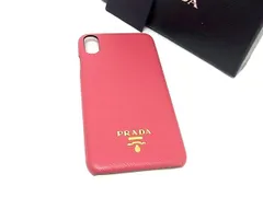 ■極美品■ PRADA プラダ  サフィアーノレザー iPhoneXS max対応 アイフォンケース スマホケース レディース ピンク系 DJ9439