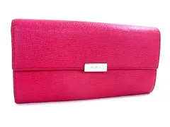 FURLA フルラ レザー 二つ折り 長財布 ウォレット 札入れ 小銭入れ カード入れ レディース マゼンタピンク系 DL0337