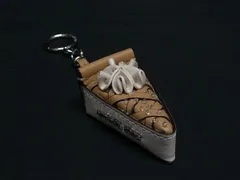 ■新品同様■ MICHAEL KORS マイケルコース レザー ビーズ ケーキ キーホルダー キーリング バッグチャーム ブラウン系 DK9931