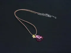 SWAROVSKI スワロフスキー ハート バタフライ ネックレス ペンダント アクセサリー レディース ブラウン系×ピンク系 DL0651