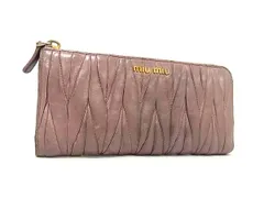 miu miu ミュウミュウ マテラッセ L字ファスナー　長財布 2026年最新】ミュウミュウ 長財布 L字ファスナーの人気アイテム - メルカリ
