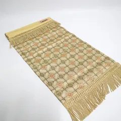 川島織物 西陣織 テーブルセンター 角立華紋 絹100％ 金糸使用 桐箱付き 約28×67cmのサムネイル