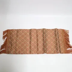 川島織物 西陣織 テーブルセンター 天平華紋 約30×75cm フリンジ付きのサムネイル
