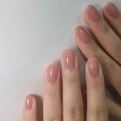 Fuyunohi ネイルチップ 付け爪 ネイルチップ ショート 24枚セット 両面テープ付き つけ爪 ピンク 無地 シーンプル ネイルチップ シール 強力 ネイルアイテム 簡単に貼る 耐久 かわいい 大人 おしゃれ レディース ファクション 小物 成人式  0