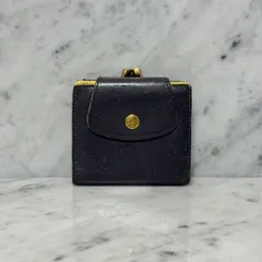 IL BISONTE イルビゾンテ 二つ折り財布 がま口財布 グレー 本革 レザー 総柄  ロゴ