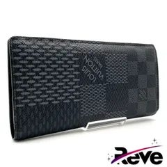 ルイヴィトン 3D ダミエ グラフィット 長財布 二つ折り財布 ブラック ポルトフォイユブラザ メンズ RFID