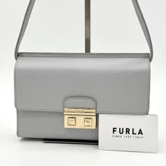 【美品】FURLA BELLA ショルダーバッグ ショルダーウォレット グレー