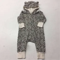 送料無料★H&M エイチアンドエム★ベビー 赤ちゃん カバーオール★ヒョウ柄 レオパード柄くまちゃん★62★60 65 70 男女兼用#20722sbs