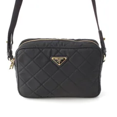 プラダ ナイロン キルティング ショルダーバッグ 1BH089 ブラック【中古】