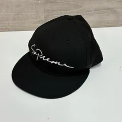 Supreme × NEW ERA シュプリーム ニューエラ 刺繍ロゴキャップ G2707212018 ブラック size:7 1/2【中目黒A12】