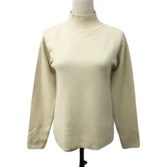 バブ Bab セーター ニット プルオーバー ハイネック 無地 長袖 38 ベージュ