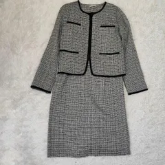 OPAQUE.CLIP ツイード調 ノーカラージャケット＆スカート セットアップ フォーマル L