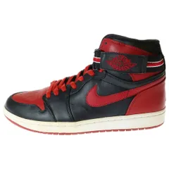 NIKE (ナイキ) 【観賞用2008年製】 AIR JORDAN 1 エアジョーダン 1 レトロ ハイ ストラップ ブレッド ハイカットスニーカー  US10.5/28.5cm 342132-061