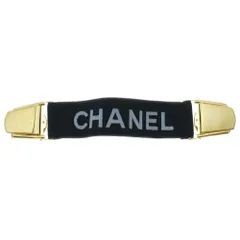 CHANEL (シャネル) ロゴデザイン アームバンド 2個セット ブラック