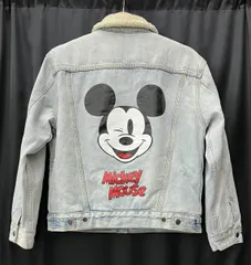 LEVIS×Disney Mickey Mouse リーバイス ミッキー デニムジャケット 裏ボア Gジャン Sサイズ