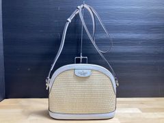 極美品】 COACH ショルダーバッグ ベージュ ラフィア shoulder - メルカリ