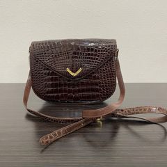 希少 Countess Mara クロコダイル調 ショルダーバッグ ボルドー - メルカリ