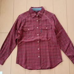 良品◆モンベル M メリノウール トレール シャツ レディース　montbell mont-bell　ウール　長袖　シャツ　マウンテンシャツ　チェック　メリノウール　ボタンダウン　2291
