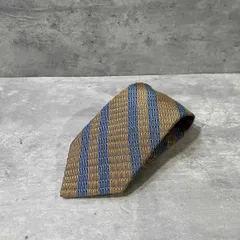 Dominique France ネクタイ 斜めストライプ オレンジ ブルー フランス製  