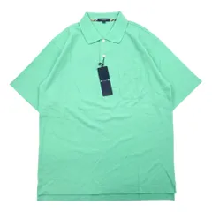 BURBERRY LONDON 鹿の子 ポロシャツ L グリーン コットン ポケット 日本製 未使用品