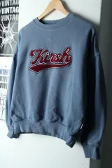 W(S-M) キルシー スウェット Tシャツ ビックロゴ プルオーバー Kitsch 刺繍 -16562